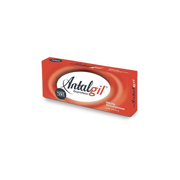ANTALGIL 10 COMPRESSE 200MG, Principio Attivo: Ibuprofene 200 mg