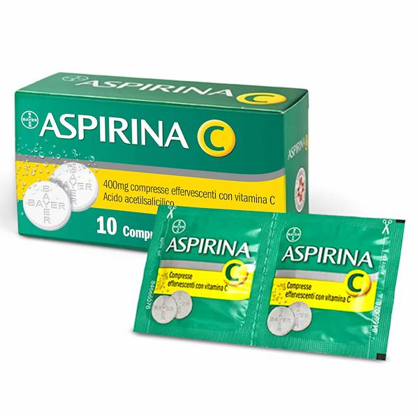 ASPIRINA C 10 COMPRESSE EFFERVESCENTI, ASPIRINA 500 mg compresse adulti
