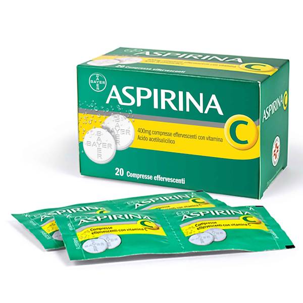 ASPIRINA C 20 COMPRESSE EFFERVESCENTI, ASPIRINA 500 mg compresse adulti