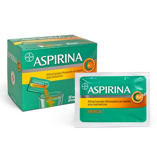 ASPIRINA VIT C GRANULATO ORALE ARANCIA 10 BUSTINE, ASPIRINA 400 MG GRANULATO EFFERVESCENTE CON VITAMINA C
