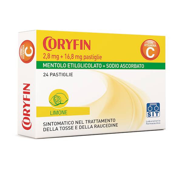 CORYFIN C 24 CARAMELLE LIMONE, MENTOLO E LIMONE, VITAMINA C