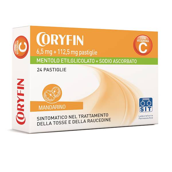 CORYFIN C100 24 CARAMELLE, trattamento tosse con vitamina c