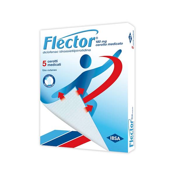 FLECTOR 5 CEROTTI MEDICATI 180MG, FLECTOR 180 MG CEROTTO MEDICATO