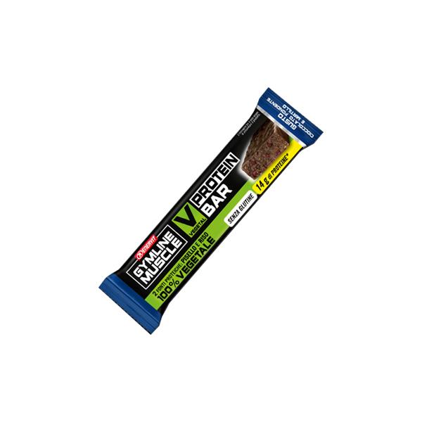 GYMLINE MUSCLE VEGAN PROTEIN BAR CIOCCOLATO MIRTILLO 60G, barretta proteica v protein bar