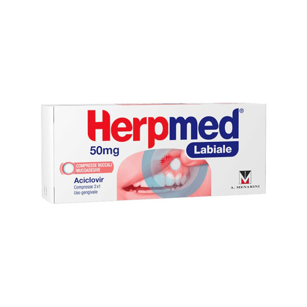 HERPMED LABIALE*2CPR BUCC 50MG