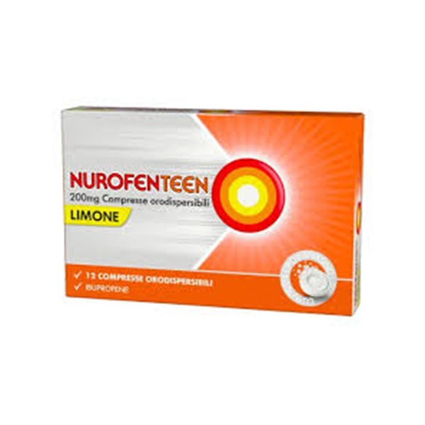 NUROFENTEEN 12 COMPRESSE OROSOLUBILI 200MG LIMONE