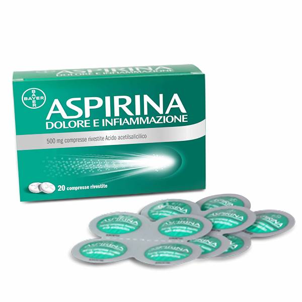 ASPIRINA DOLORE INFIAMMAZIONE 20 COMPRESSE 500MG