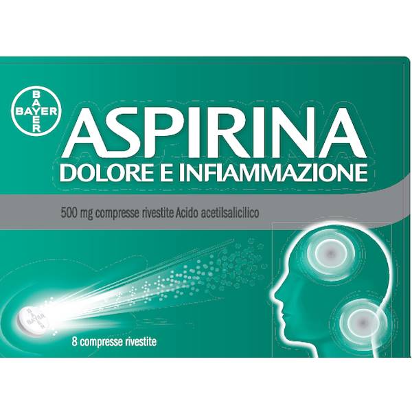 ASPIRINA DOLORE INFIAMMAZIONE 8 COMPRESSE 500MG