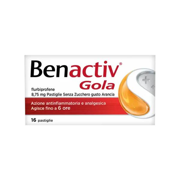 BENACTIV GOLA 16 PASTIGLIE ARANCIA SENZA ZUCCHERO