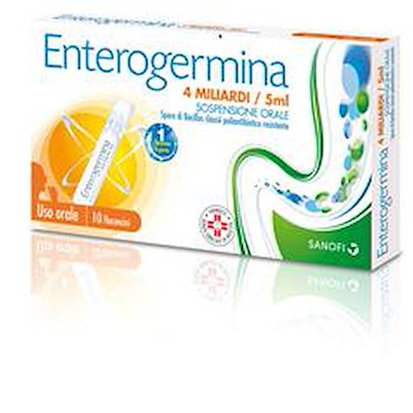 ENTEROGERMINA 10 FLACONCINI 4 MILIARDI/5ML