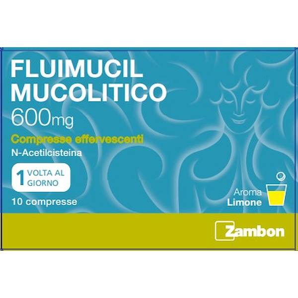 FLUIMUCIL MUCOLITICO 10 COMPRESSE EFFERVESCENTI 600MG