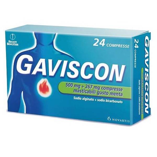 GAVISCON 24 COMPRESSE MASTICABILI MENTA 500+267MG