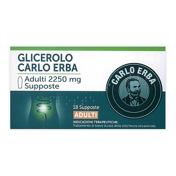 GLICEROLO ADULTI 18 SUPPOSTE 2250 MG