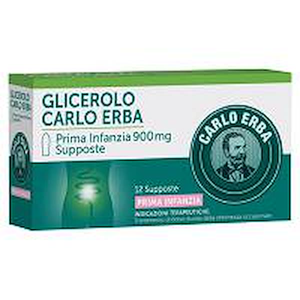 GLICEROLO PRIMA INFANZIA 12 SUPPOSTE 900 MG