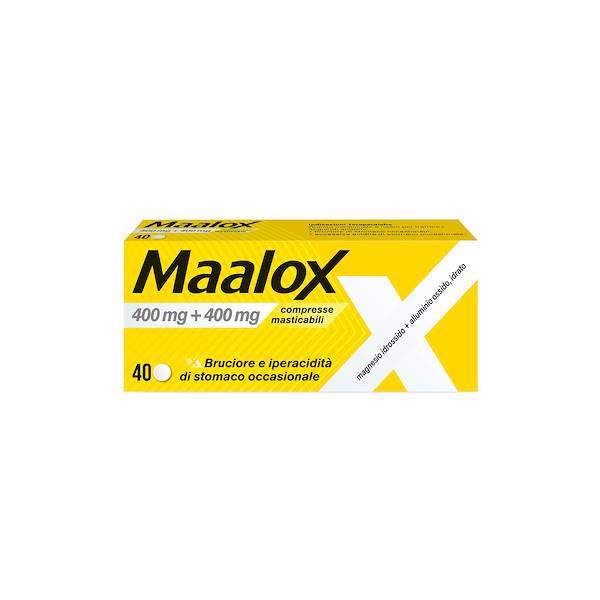 MAALOX 40 COMPRESSE MASTICABILI 400MG + 400MG