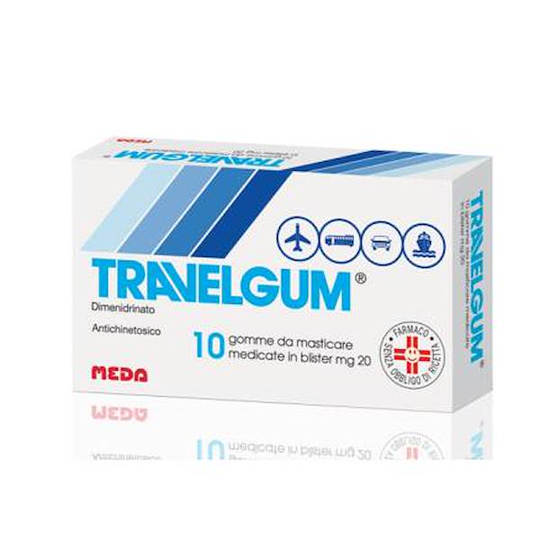 TRAVELGUM 10 GOMME DA MASTICARE 20MG