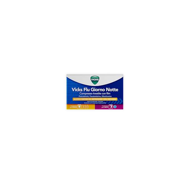 VICKS FLU GIORNO NOTTE*12+4CPR